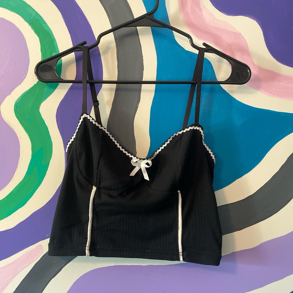 Black Bow Tank Top